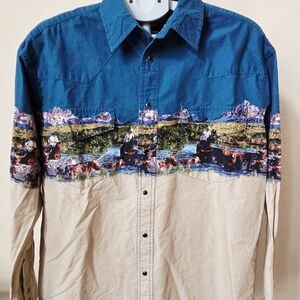 Wrangler Rustler Blue Shirt